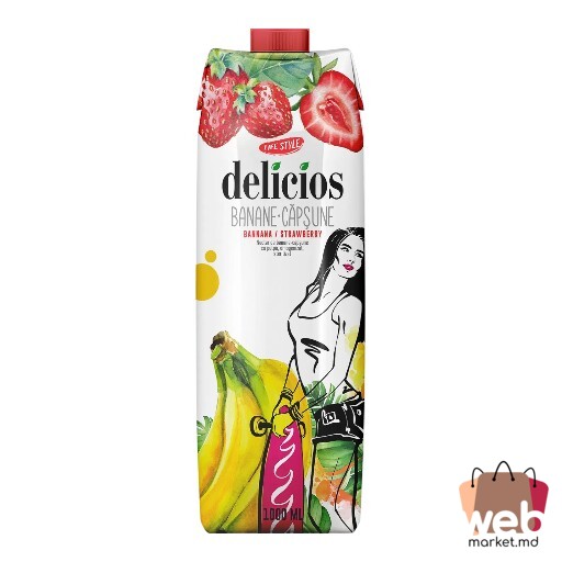 Nectar banane /căpșuni 1L DELICIOS