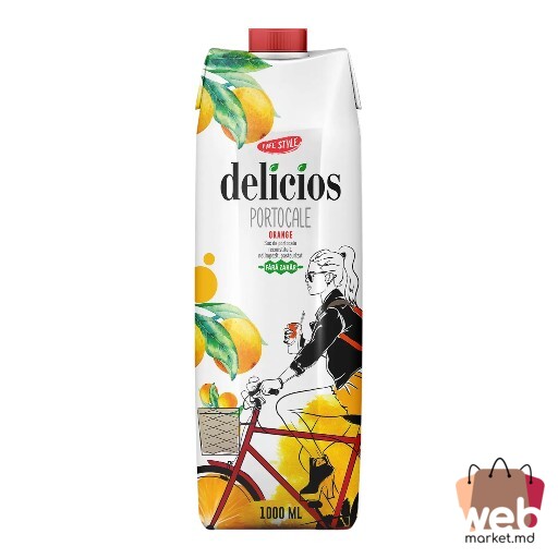 Suc portocale fără zahăr 1L DELICIOS