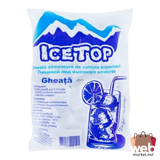 Gheață alimentară 1kg ICE TOP