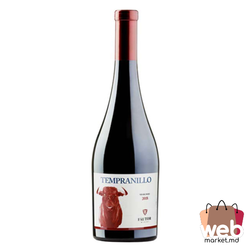 Vin roșu sec Tempranillo 2018 12% 750ml FAUTOR