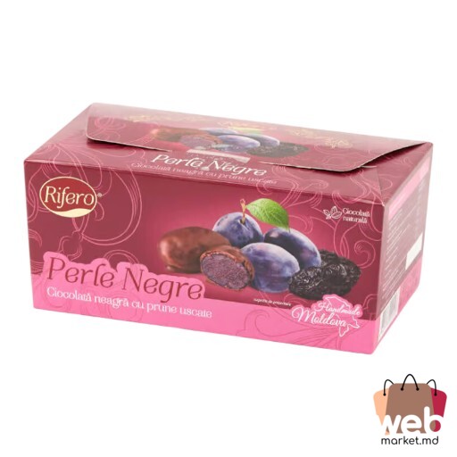 Prune în ciocolată Perle Negre 230g RIFERO