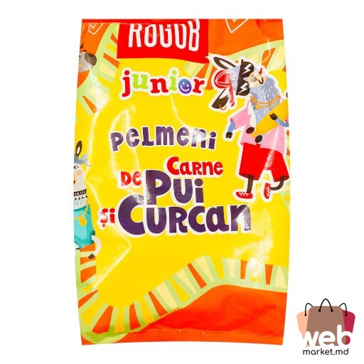 Pelmeni congelați cu pui /curcan Junior 900g ROGOB