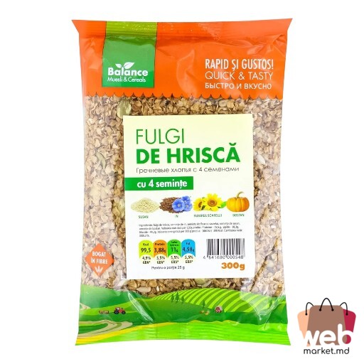 Fulgi de hrișcă cu 4 semințe 300g BALANCE