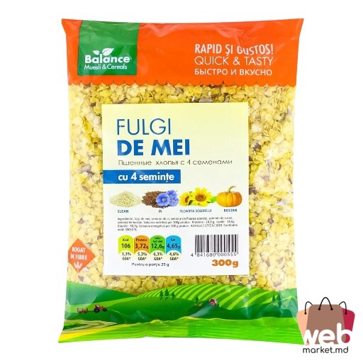 Fulgi de mei cu 4 semințe 300g BALANCE