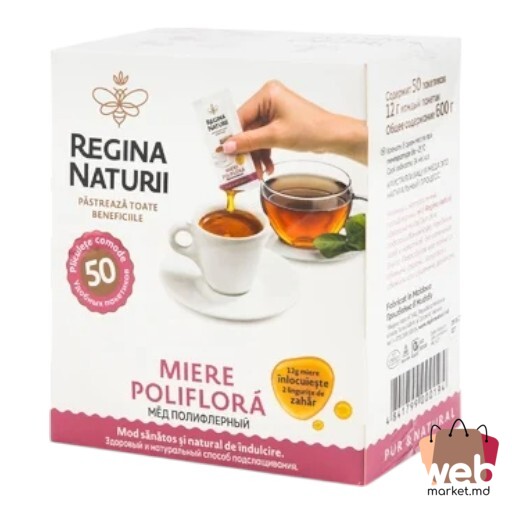 Miere polifloră la plic 50buc. x12g REGINA NATURII