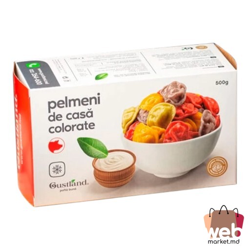 Pelmeni congelați de casă colorați 500g GUSTLAND