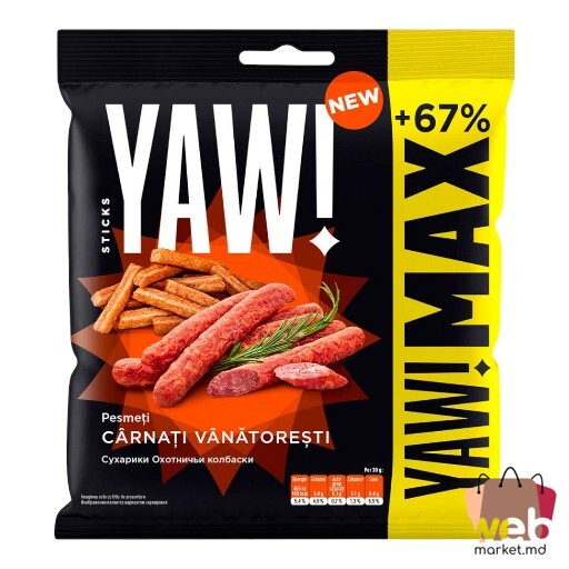 Pesmeți sticks salami XXXL 120g YAW