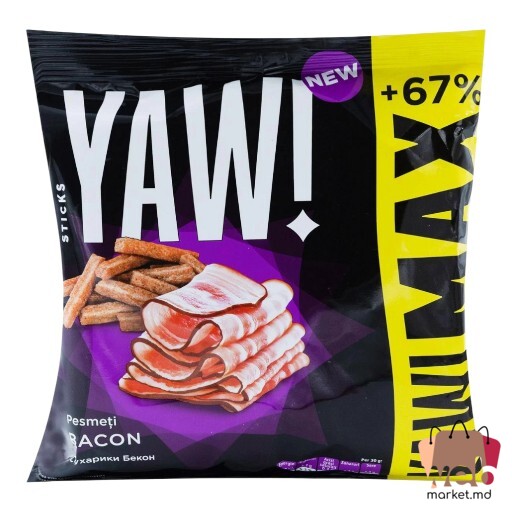 Pesmeți sticks bacon XXXL 120g YAW