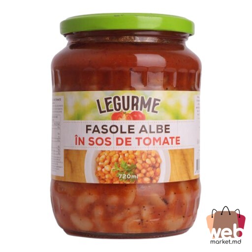 Fasole în sos de tomate 720g /700g LEGURME