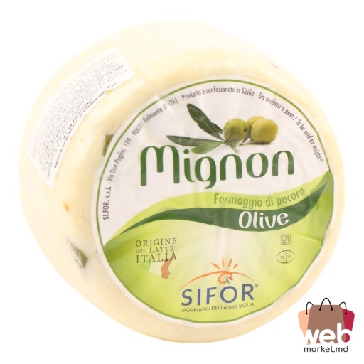 Cașcaval Pecorino Mignon măsline 30% kg SIFOR