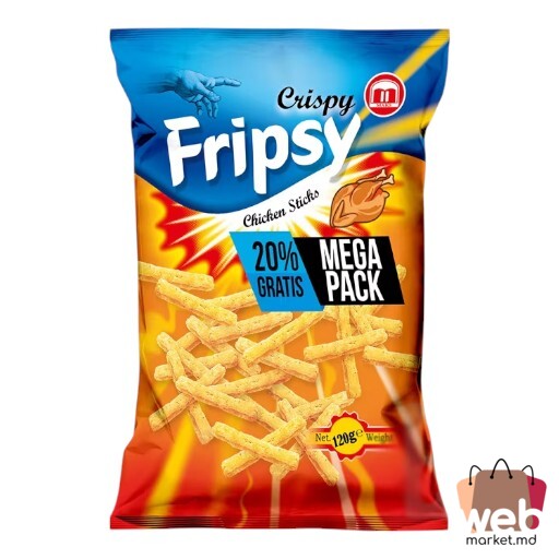 Fripsy crocant cu aromă de carne de pui afumat 120g MAKS