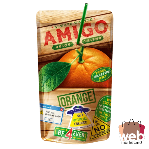 Băutură din fructe portocală Clasică 200ml AMIGO