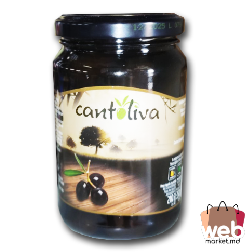 Măsline negre cu sâmbure 350g CANTOLIVA