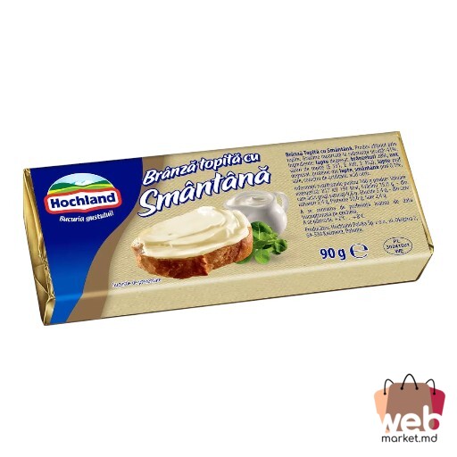 Cașcaval topit smântână bloc 33% 90g HOCHLAND