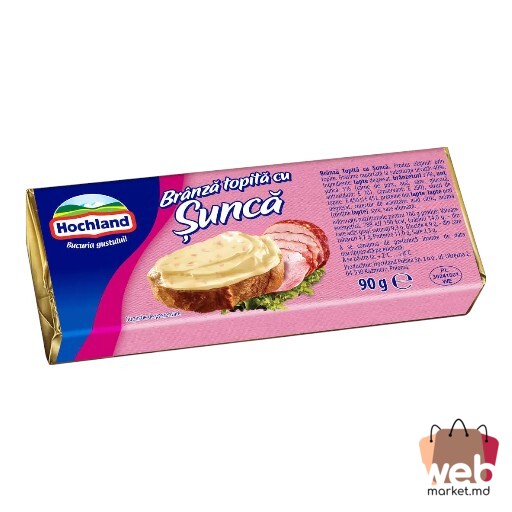 Cașcaval topit șuncă bloc 33% 90g HOCHLAND