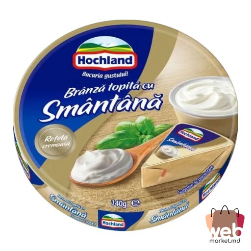 Cașcaval topit triunghi smântână 17% 140g HOCHLAND