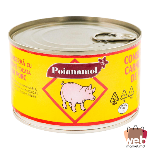 Conserva cu conținut de carne porc 400g POIANAMO