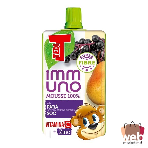 Băutură piure Immuno pere /soc 100ml TEDI
