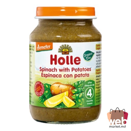 Piure spanac /cartofi (4+ luni) 190g HOLLE