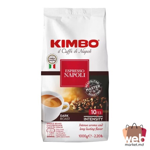 Boabe de cafea Espresso Napoli 1kg KIMBO