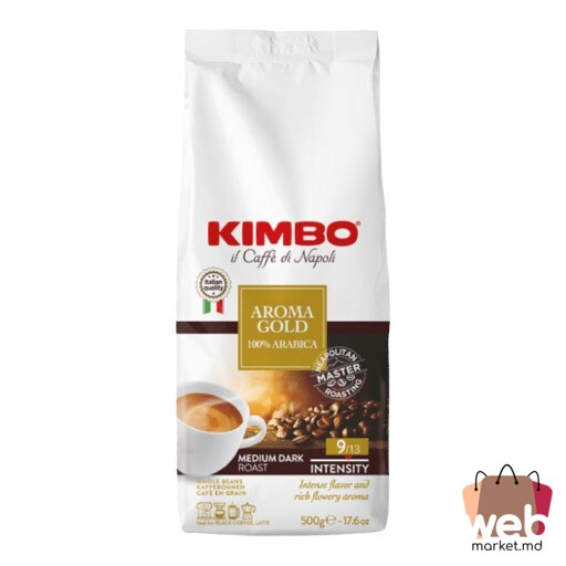 Boabe de cafea Arabica 100% 500g KIMBO