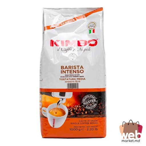 Boabe de cafea Barista Delicato +2căni cadou 1kg KIMBO