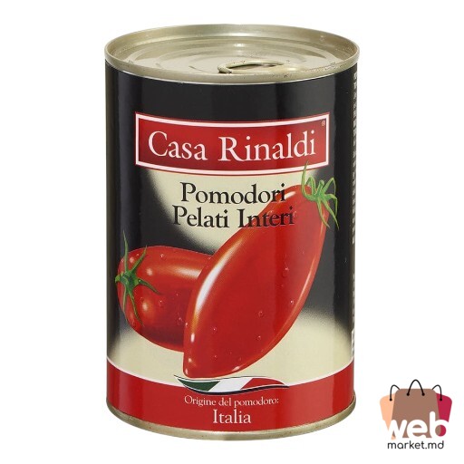 Roșii în suc propriu decojite 400g /240g CASA RINALDI