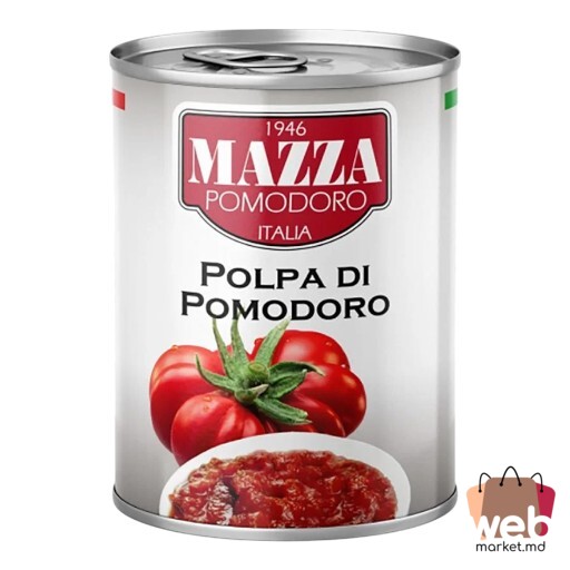 Roșii în suc propriu pulpă 400g /240g MAZZA