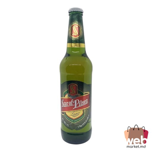 Bere blondă Lager Sticlă 4.7% 500ml STAR OF PILSEN