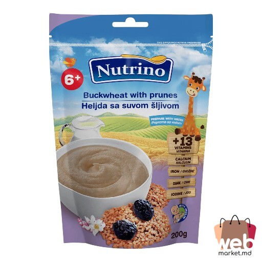 Terci cu lapte /hrișcă /prune uscate (6+ luni) 200g NUTRINO