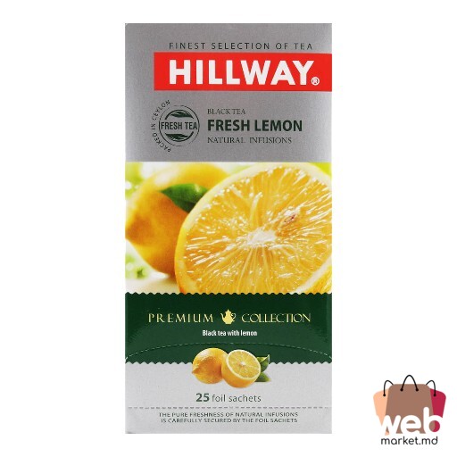 Ceai negru Fresh Lemon 25pac. x1.5g HILLWAY