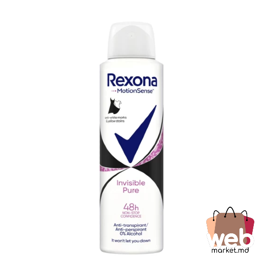 Deodorant spray Invisible Pure 150ml REXONA