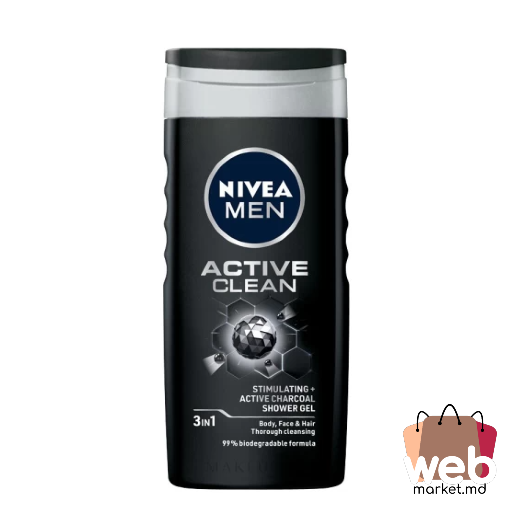 Gel de duș Active Clean 500ml NIVEA MEN