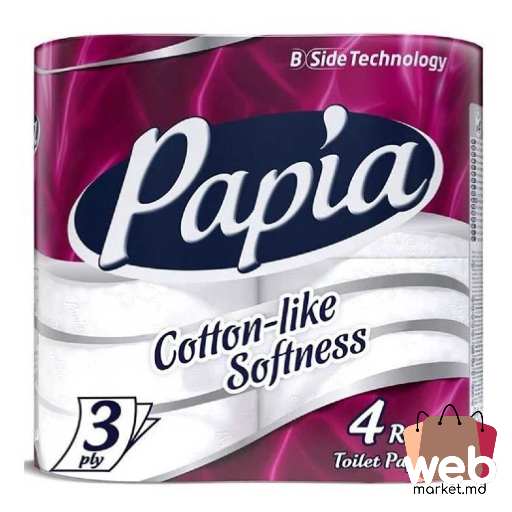 Hârtie igienica 3str. 4 role PAPIA