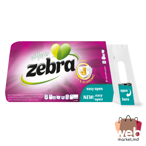 Hârtie igienică 3str. 8 role ZEBRA