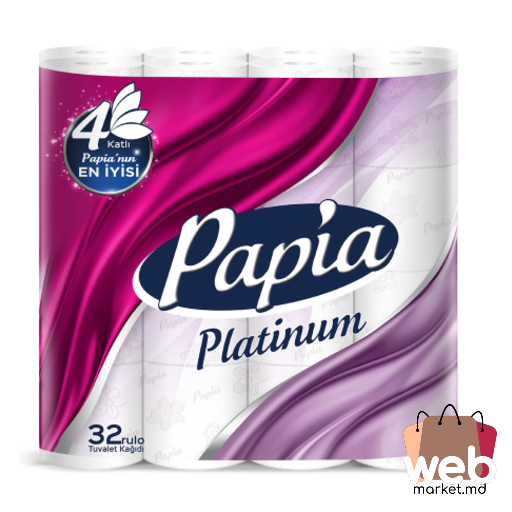 Hârtie igienică Platinum 4str. 32 role PAPIA