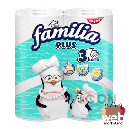 Prosoape de bucătărie cu rupere ingusta 3str 4 role FAMILIA