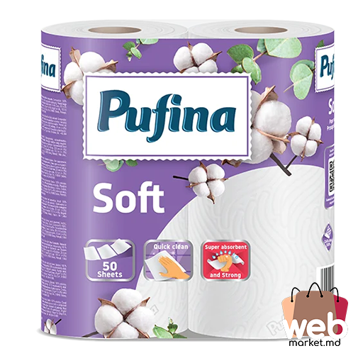 Prosop hârtie Soft 2 straturi 2buc PUFINA