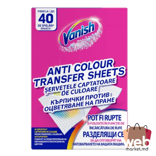 Șervețele captatoare de culoare 40buc. VANISH