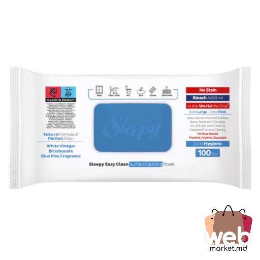 Șervețele multi suprafațe Bleach Additive 100buc. SLEEPY