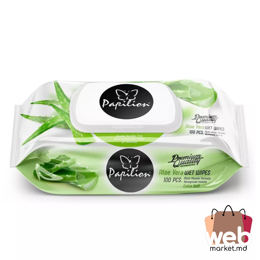 Șervețele umede Aloe Vera 100buc. PAPILION