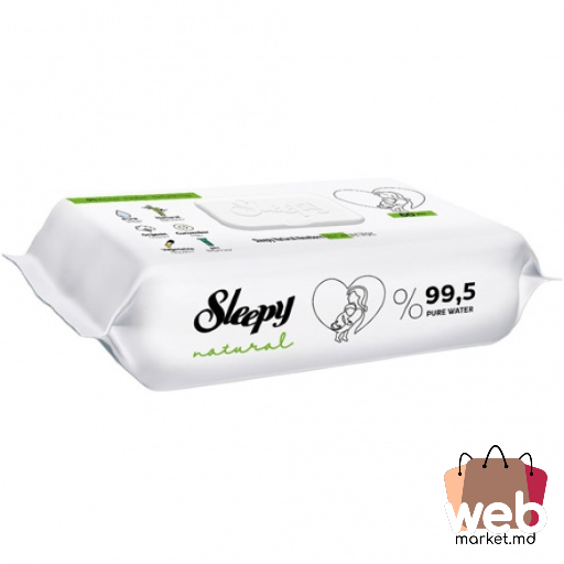 Șervețele umede p/u copii Natural 60buc. SLEPPY